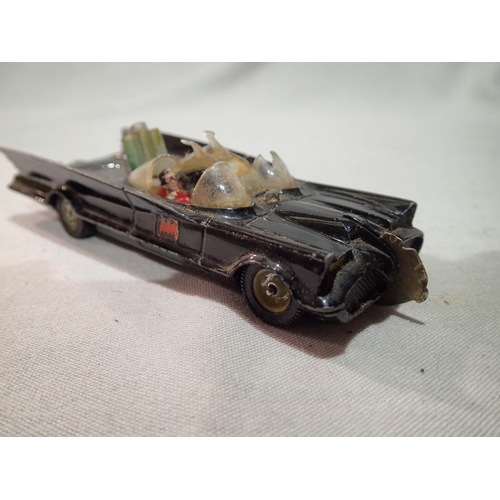 2086 - Corgi Batmobile, bat boat and helicopter set 40, contents near mint condition, batcopter has one bla... 