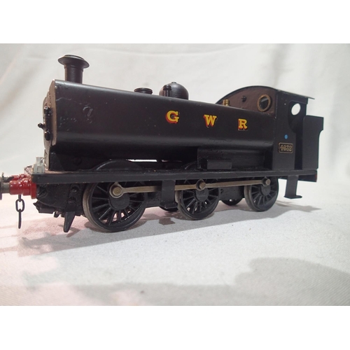 2104 - O gauge live steam Pannier tank, spirit fired, slip eccentric reverse, finished in Black, G.W.R, 463... 