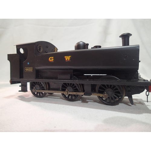 2104 - O gauge live steam Pannier tank, spirit fired, slip eccentric reverse, finished in Black, G.W.R, 463... 