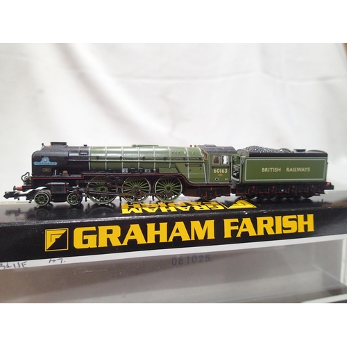 2133 - N gauge Bachmann/Farish class A1, Tornado, 60163, Doncaster Green in excellent condition, wear to bo... 