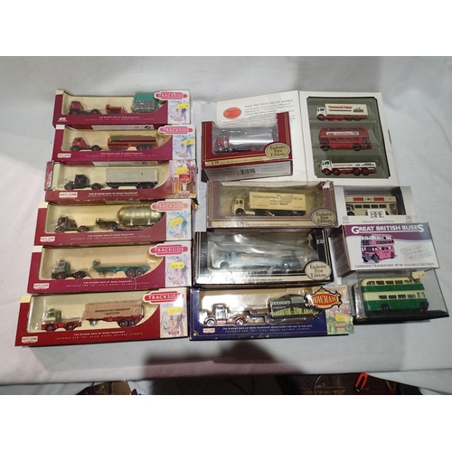 2179 - Selection of fourteen OO scale boxed vehicles including seven Trackside Artics, four EFE commercials... 