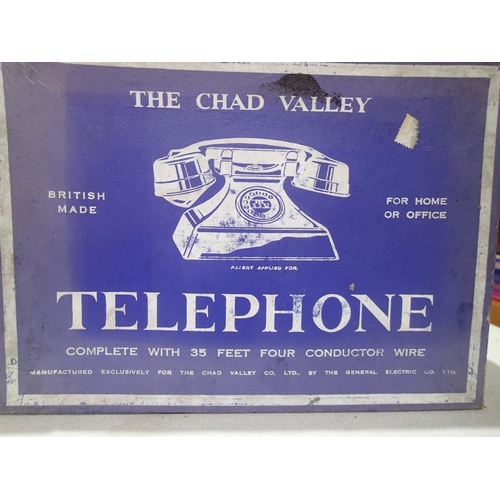 2212 - Two Chad Valley telephone sets SE2 I2U battery operated with 35ft of joining wire, in excellent cond... 