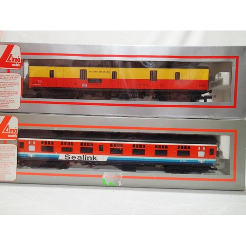 2227 - Two Lima OO gauge coaches, Sealink and Satlink Western, both in excellent condition, wear to boxes. ... 