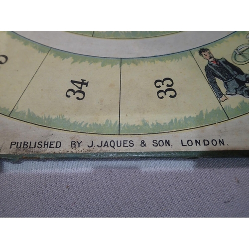 2302 - J. Jaques and Son, Wheeling For Cyclists board game, circa 1890's, appears complete. UK P&P Group 2 ... 