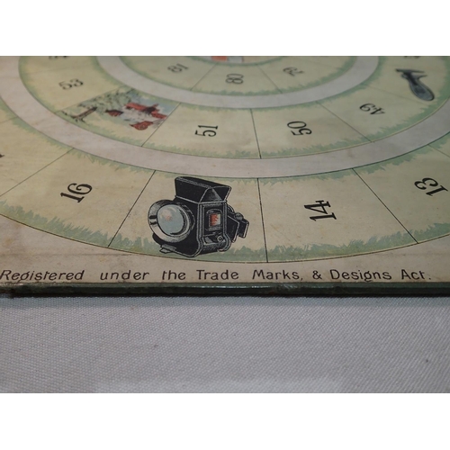 2302 - J. Jaques and Son, Wheeling For Cyclists board game, circa 1890's, appears complete. UK P&P Group 2 ... 