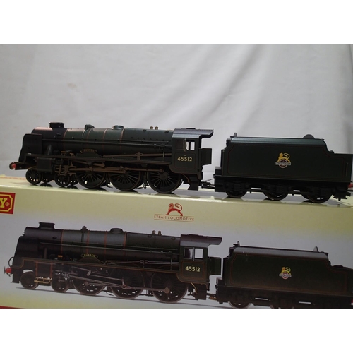 2308 - OO gauge Hornby R2634 Patriot class 45512, Bunsen, Green, Early Crest, weathered, in excellent condi... 