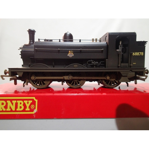 2317 - OO gauge Hornby R2546 class J52, Black, 68878, Early Crest, weathered, in near mint condition, box w... 