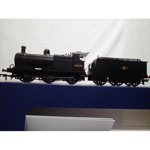 2340 - OO gauge Bachmann 31-625 class 3F, 43474, Black, late Crest, in near mint condition, boxed. UK P&P G... 