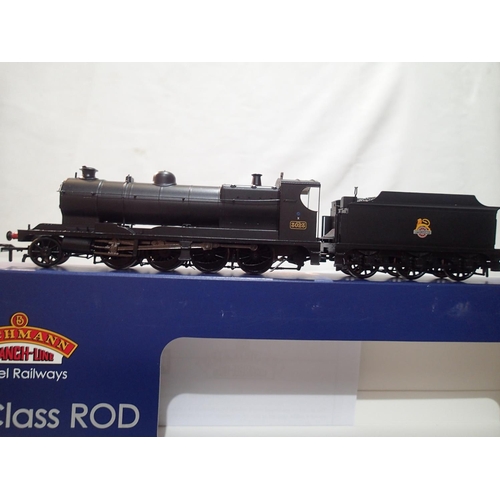 2344 - OO gauge Bachmann 31-127 class 3000 rod, 3023, Black, Early Crest, in near mint condition, box with ... 