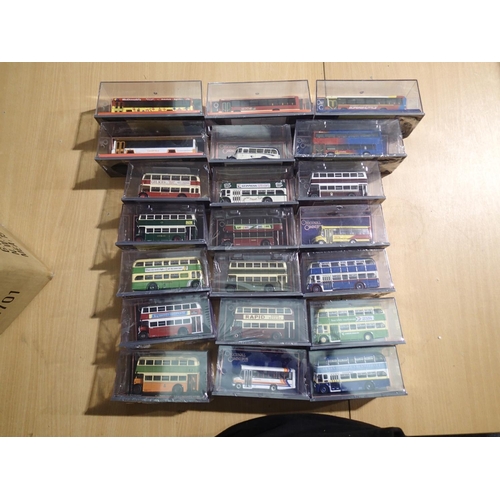 2392 - Twenty one Corgi OOC buses and coaches, all in near mint condition, cello wrapped. UK P&P Group 1 (£... 