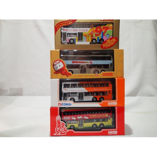 2407 - Four Corgi Classics Konloon Motor Bus vehicles, 43221, 43208, 44403 and 43203, all in near mint cond... 