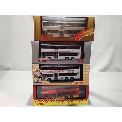 2409 - Four Corgi Classics Kowloon Motor bus vehicles, 44303, 43220, 43223 and 43224, all in near mint cond... 