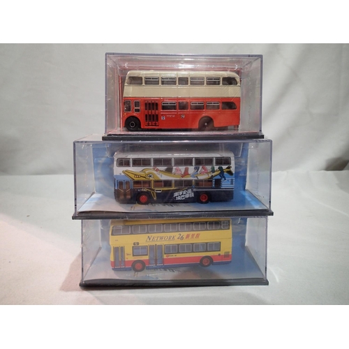 2411 - Three Corgi 'Oriental Omnibus' buses, 43012 Ocean Park Leyland Olympian, 44603 Network 26 Leyland At... 