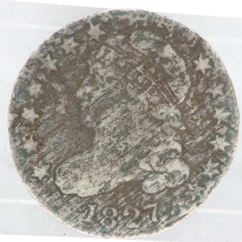 115 - 1827 USA silver 10 cents and a 1813 Commerce token: Marquis Wellington. UK P&P Group 0 (£6+VAT for t... 