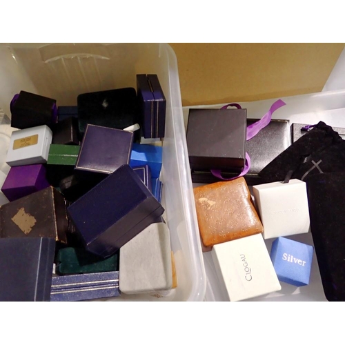 1143 - Box of various jewellery boxes and cases. Not available for in-house P&P