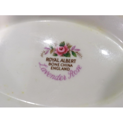 267 - Royal Albert dinner service in the Lavender Rose pattern of thirty six pieces, minor signs of use bu... 