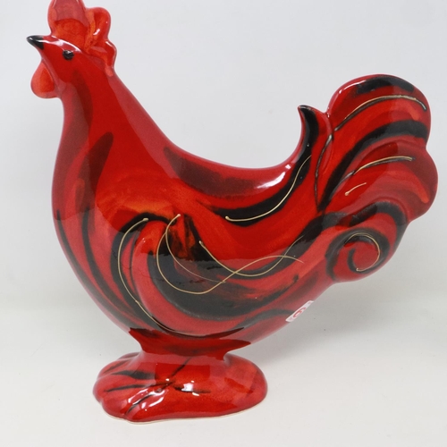 283 - Anita Harris large cockerel, signed in gold, no cracks or chips, H: 31 cm. UK P&P Group 3 (£30+VAT f... 