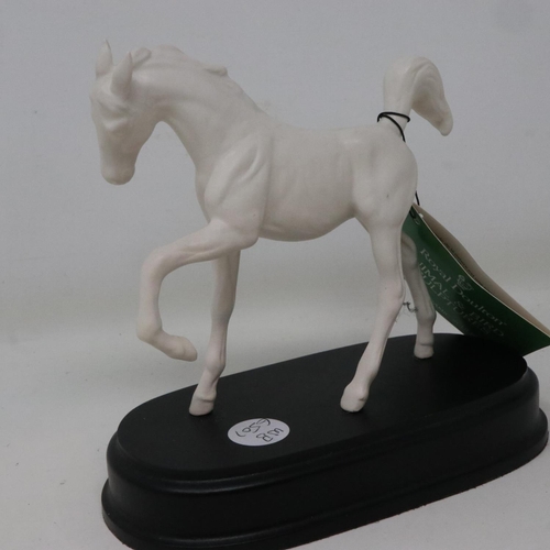 288 - Royal Doulton blanc de chine foal on a plinth, Springtime, no cracks or chips, H: 15 cm. UK P&P Grou... 