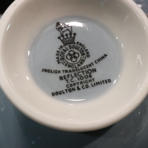 290 - Royal Doulton tea and dinner service in the Reflection pattern of twenty seven pieces. Not available... 