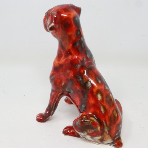 296 - Anita Harris boxer dog, signed in gold, no cracks or chips, H: 13 cm. UK P&P Group 1 (£16+VAT for th... 