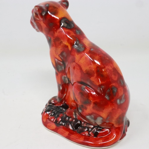 300 - Anita Harris cougar, signed in gold, no cracks or chips, H: 11 cm. UK P&P Group 1 (£16+VAT for the f... 