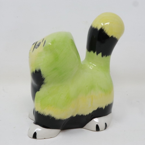 263 - Lorna Bailey cat, Fluffy, minor crazing otherwise no cracks or chips, H: 13 cm. UK P&P Group 1 (£16+... 