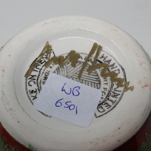 237 - Anita Harris sheep vase, signed in gold, no cracks or chips, H: 17 cm. UK P&P Group 2 (£20+VAT for t... 