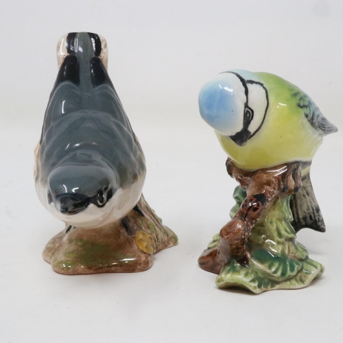 241 - Two Beswick birds, Nuthatch and Blue Tit, no cracks or chips, H: 80 mm. UK P&P Group 1 (£16+VAT for ... 