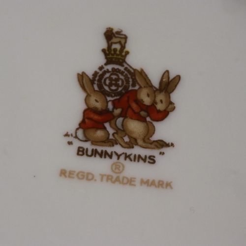 243 - Six pieces of Royal Doulton Bunnykins ceramics, signs of use and surface marks throughout. UK P&P Gr... 