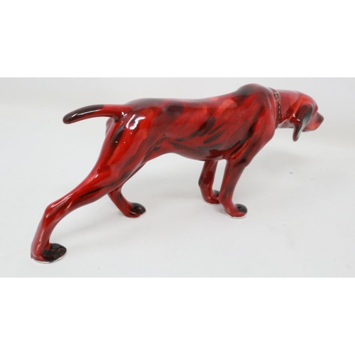 246 - Anita Harris dog, signed in gold, no cracks or chips, L: 22 cm. UK P&P Group 2 (£20+VAT for the firs... 