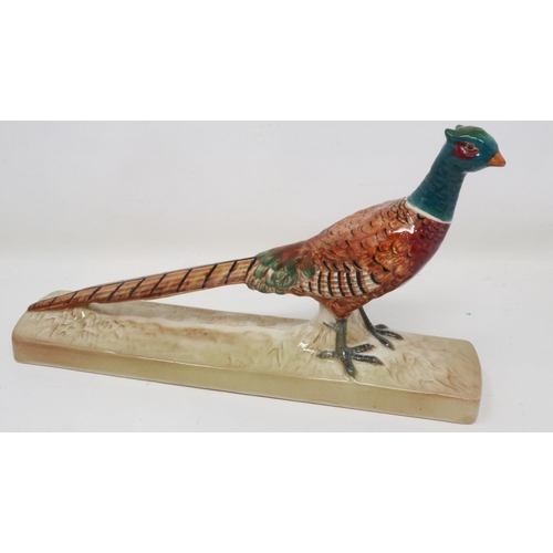 248 - Beswick pheasant on base, number 1774, minor crazing throughout but no cracks or chips, L: 22 cm. UK... 