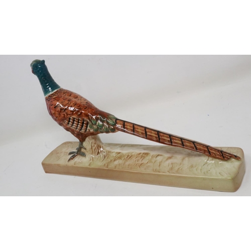 248 - Beswick pheasant on base, number 1774, minor crazing throughout but no cracks or chips, L: 22 cm. UK... 