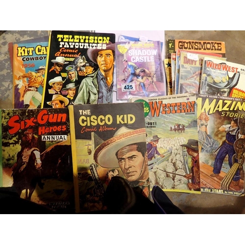 1534 - Collection of 1950's/60's cowboy comics and annuals. Not available for in-house P&P