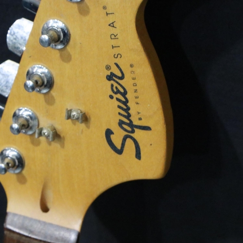 347 - Squier strat by Fender electric guitar, serial number CY00010002. Not available for in-house P&P