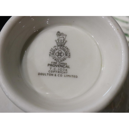 304 - Royal Doulton tea and dinnerware in the Provencal pattern of twenty four pieces. Not available for i... 