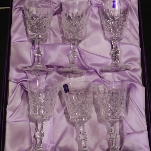 310 - Set of six Edinburgh Crystal wine glasses, boxed. UK P&P Group 3 (£30+VAT for the first lot and £8+V... 