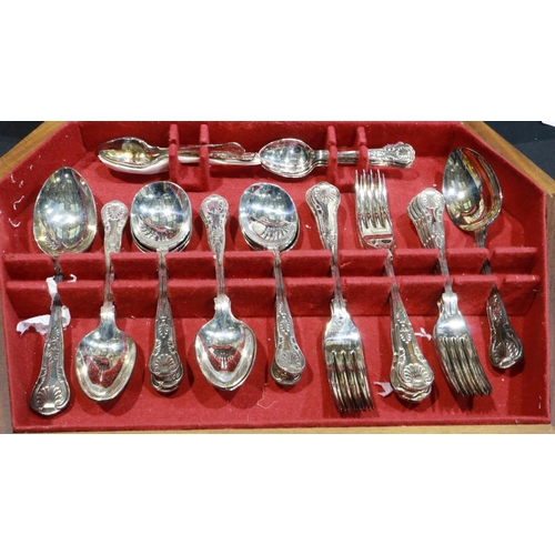 330 - Smith Seymour Ltd canteen of stainless steel cutlery in the Kings pattern, forty four pieces. Not av... 