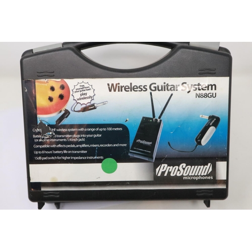 349 - ProSound wireless guitar system, model N88GU, in case. UK P&P Group 2 (£20+VAT for the first lot and... 