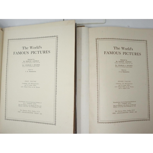 393 - Volumes 1 and 2 of 'The Worlds Famous Pictures', each with 144 Mezzogravures and 12 colour plates. U... 