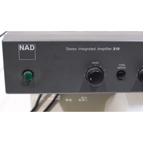 417 - NAD stereo integrated amplifier 310. All electrical items in this lot have been PAT tested for safet... 