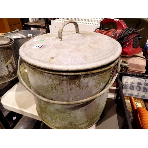 1837 - Large aluminium stew pot. Not available for in-house P&P