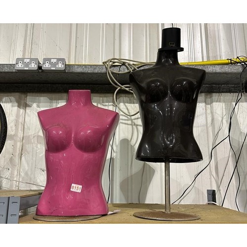 1163A - Two female mannequin torso's. Not available for in-house P&P