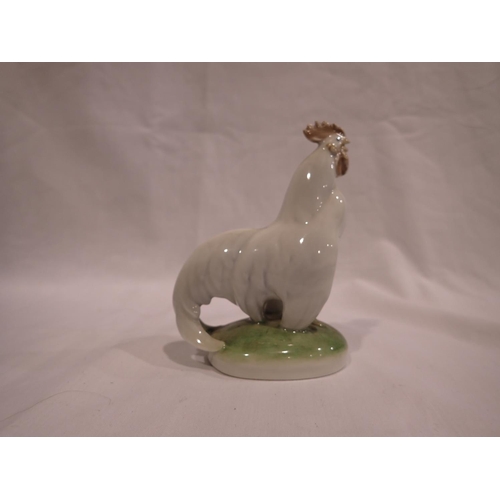 214 - Royal Copenhagen figurine of a cockerel, no cracks or chips, H: 11 cm. UK P&P Group 1 (£16+VAT for t... 