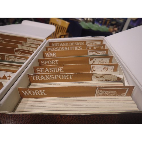 1091 - Two boxes of Nostalgia postcards 500+. Not available for in-house P&P