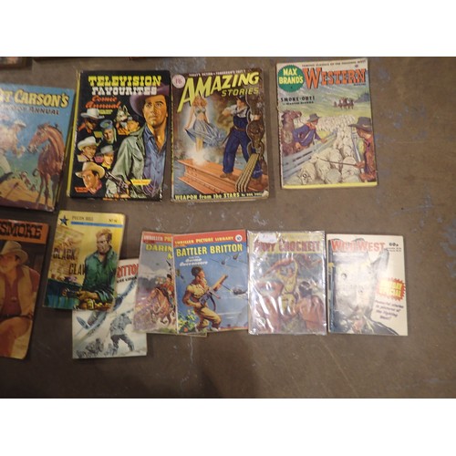 1534 - Collection of 1950's/60's cowboy comics and annuals. Not available for in-house P&P