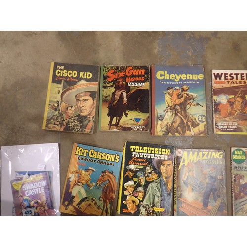 1534 - Collection of 1950's/60's cowboy comics and annuals. Not available for in-house P&P