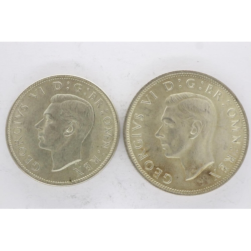 2035 - 1941 half crown and 1944 florin of George VI, both near-UNC. UK P&P Group 0 (£6+VAT for the first lo... 