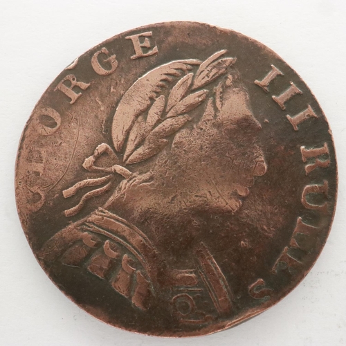 2047 - 1775 half penny of George III - gF grade, UK P&P Group 0 (£6+VAT for the first lot and £1+VAT for su... 