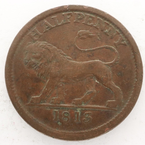 2049 - 1813 British Copper Company halfpenny token. UK P&P Group 0 (£6+VAT for the first lot and £1+VAT for... 