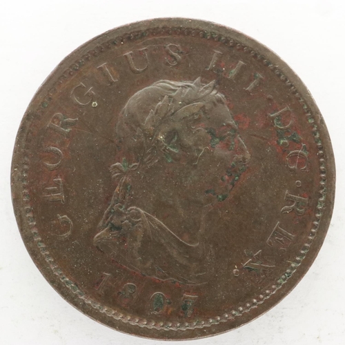 2099 - 1807 penny of George III. UK P&P Group 0 (£6+VAT for the first lot and £1+VAT for subsequent lots)